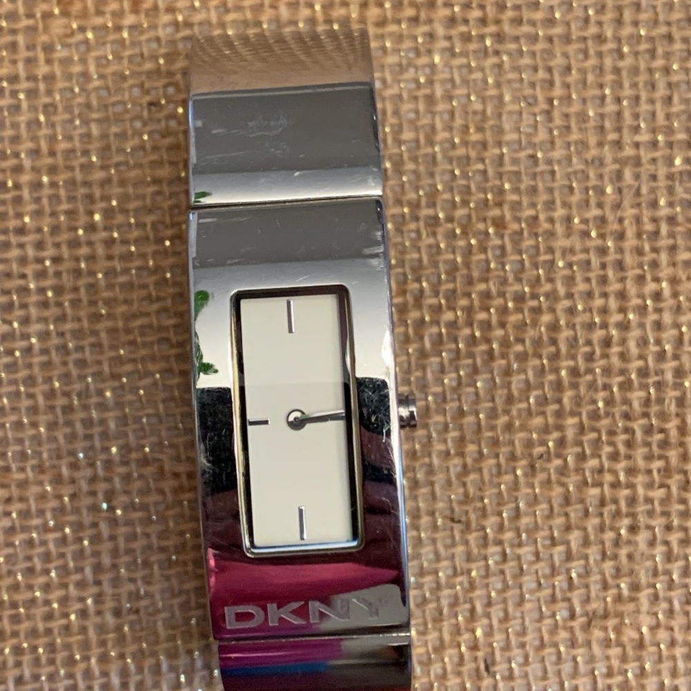 Dkny Stainless Steel Rectangular Bracelet Watch - image 2